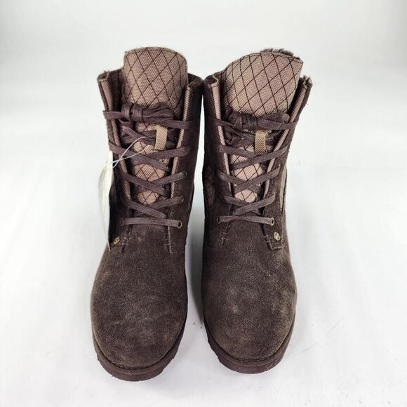 Bearpaw Harmony Women's Insulated Wedge Boot US 9 Brown Suede Lace Up Boots - Picture 4 of 10